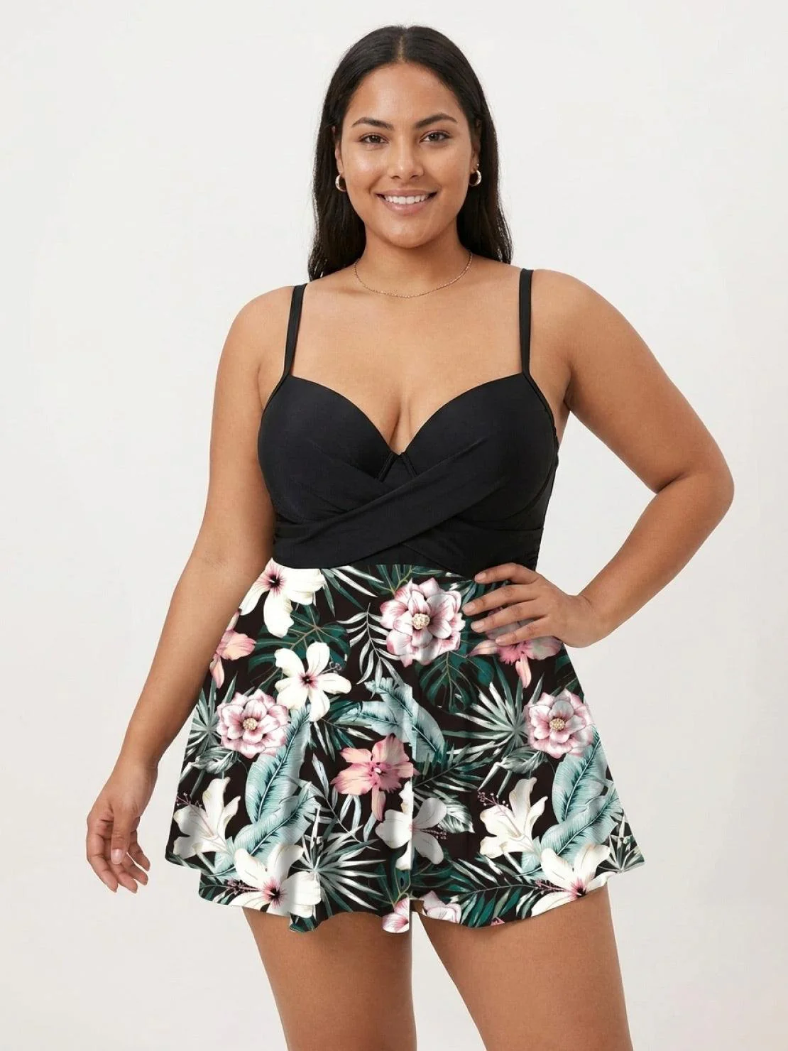 Tropical Crossover Skirted Swimwear - Image 13