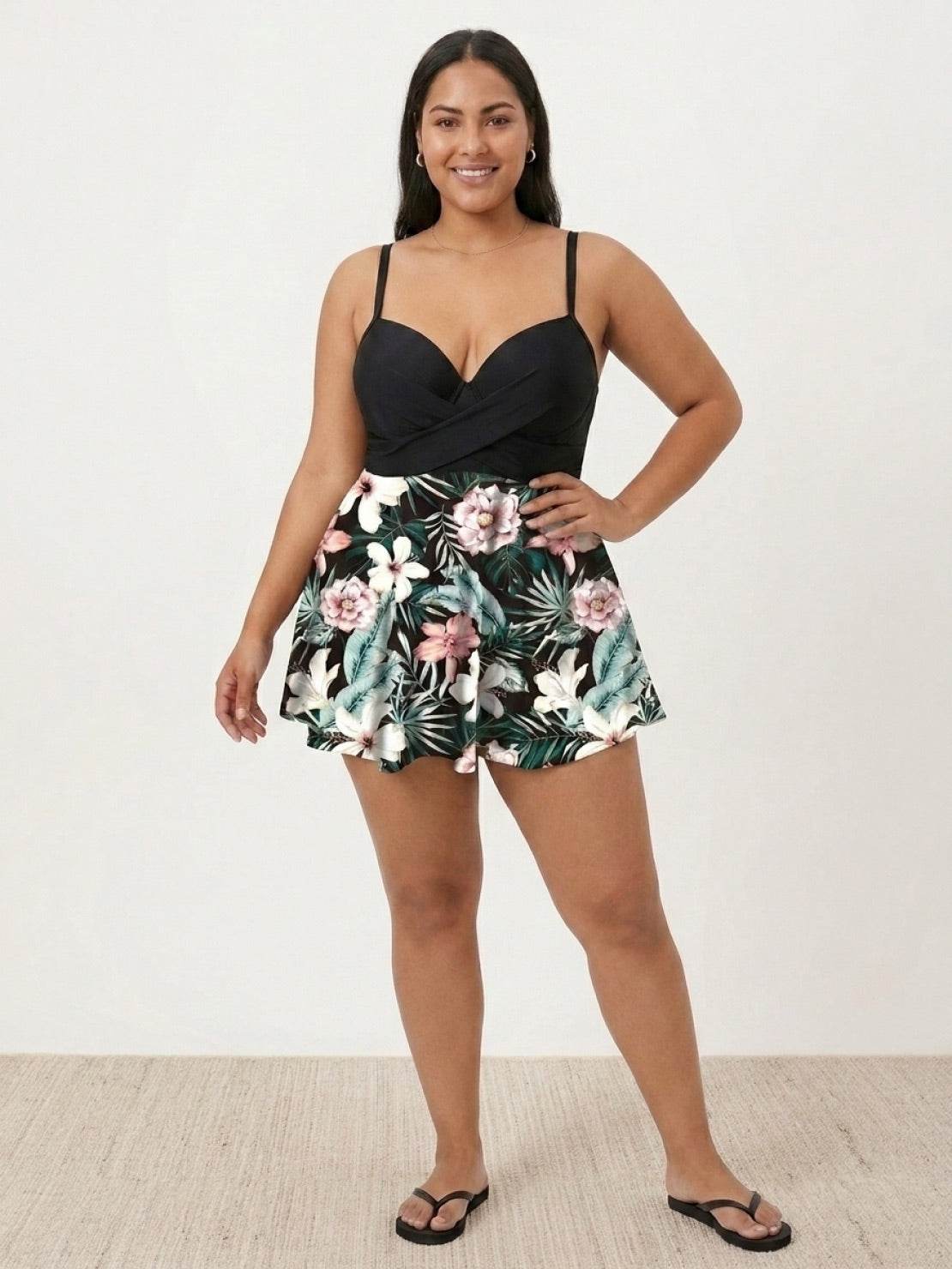 Tropical Crossover Skirted Swimwear - Image 16