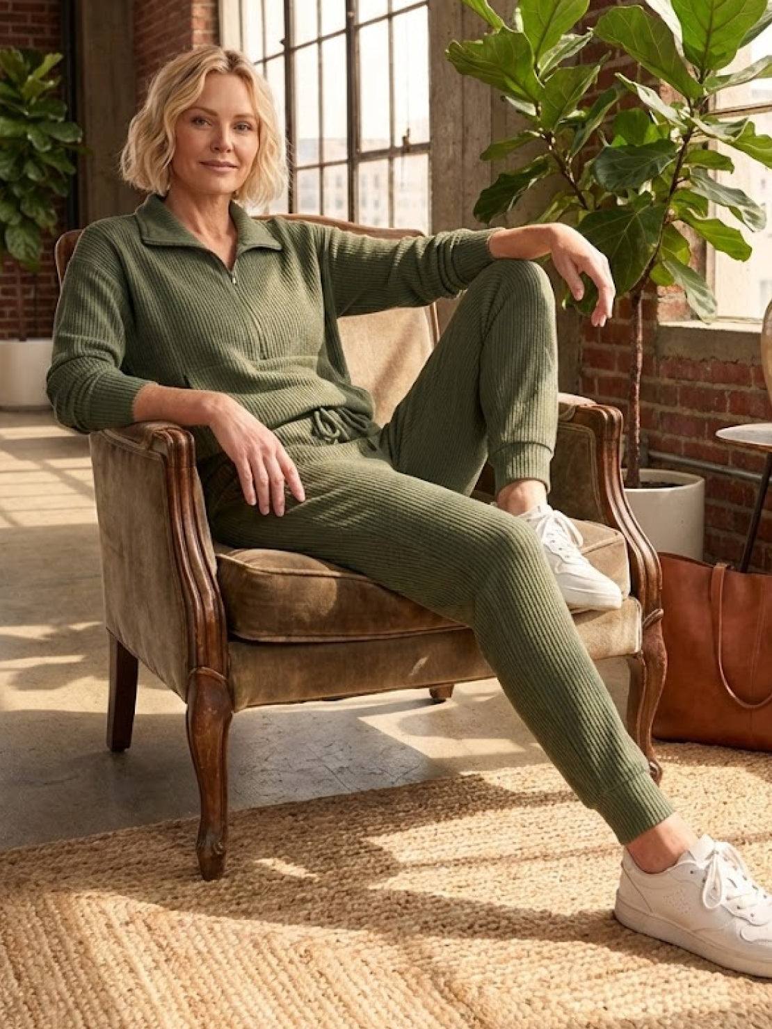 Unisex Half-Zip Sweat Set - Image 68