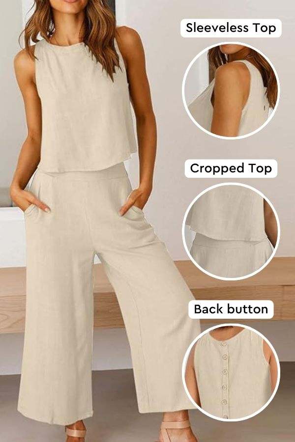 Villa Lounge Linen Two-Piece Set - Image 2