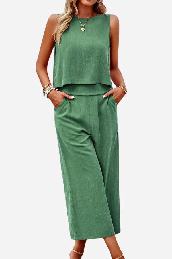 Villa Lounge Linen Two-Piece Set - Image 9