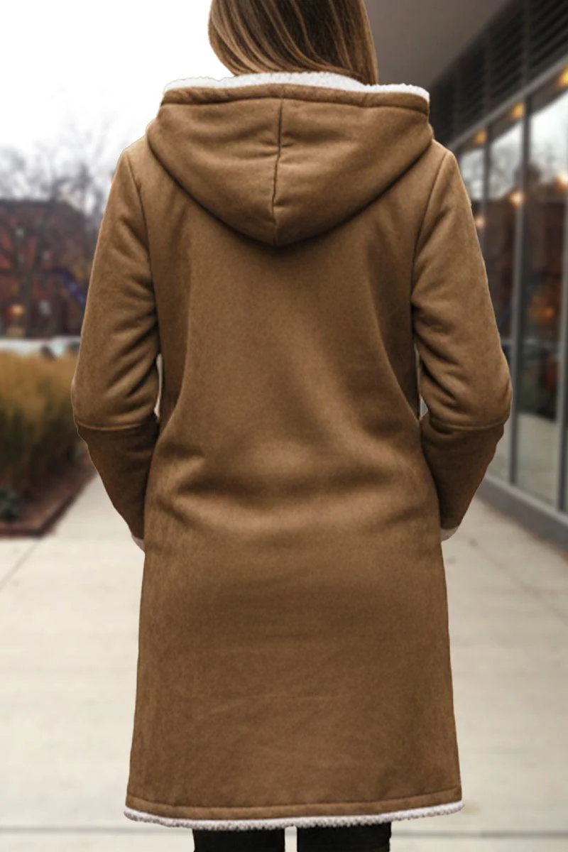 Warm Toggle Button Hooded Coat - Image 11