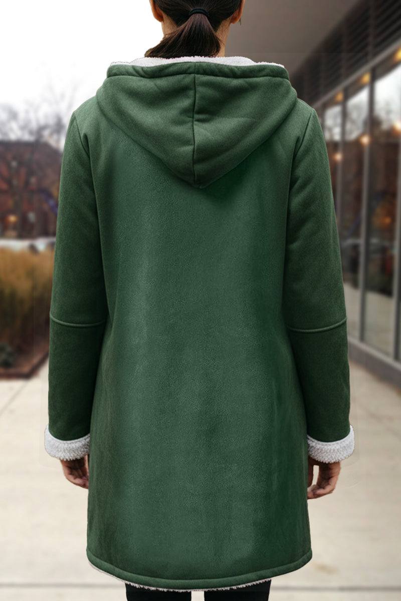 Warm Toggle Button Hooded Coat - Image 15
