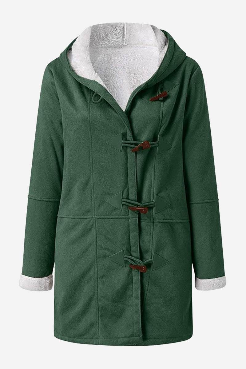 Warm Toggle Button Hooded Coat - Image 17