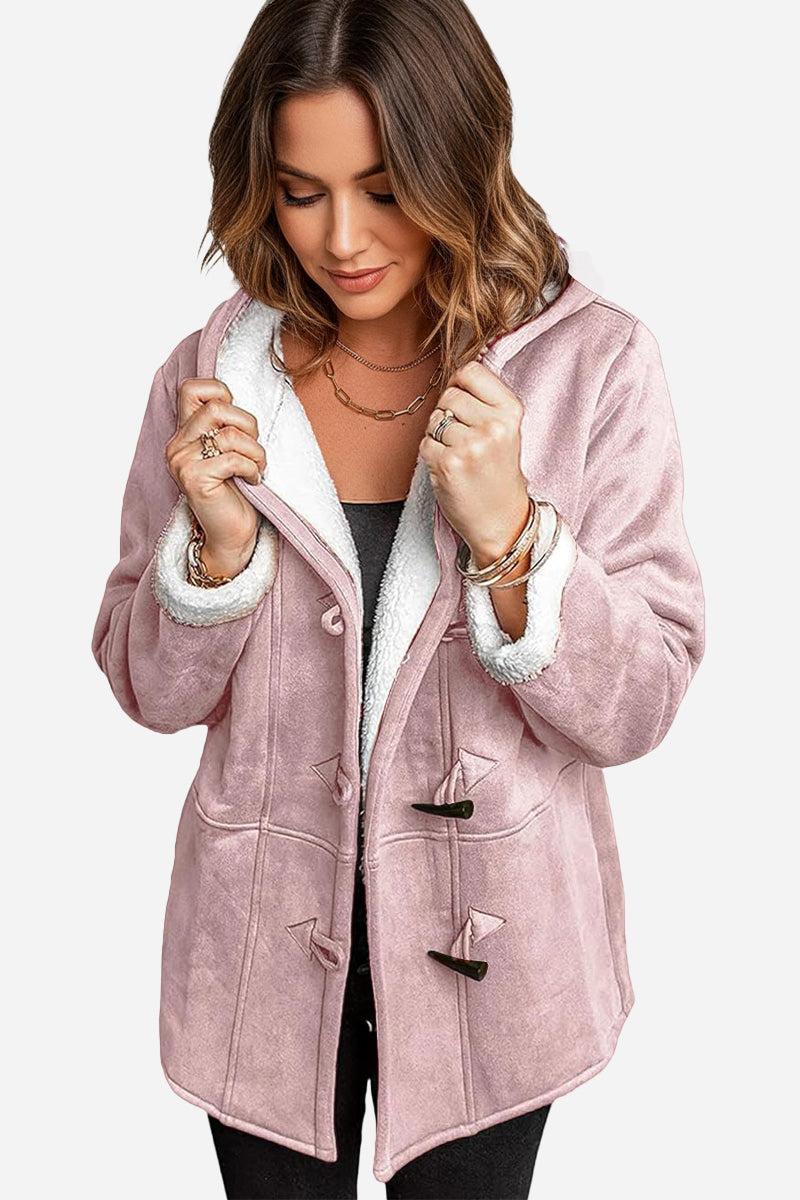 Warm Toggle Button Hooded Coat - Image 22