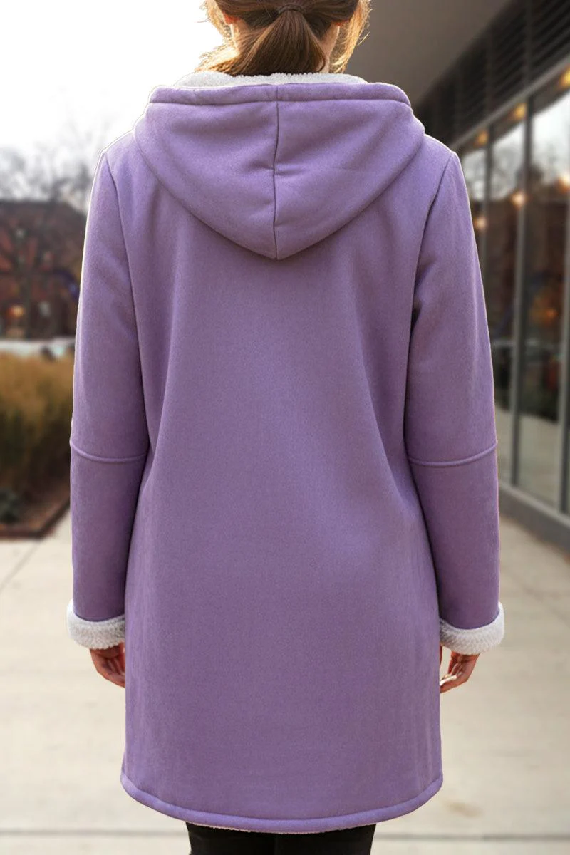 Warm Toggle Button Hooded Coat - Image 27