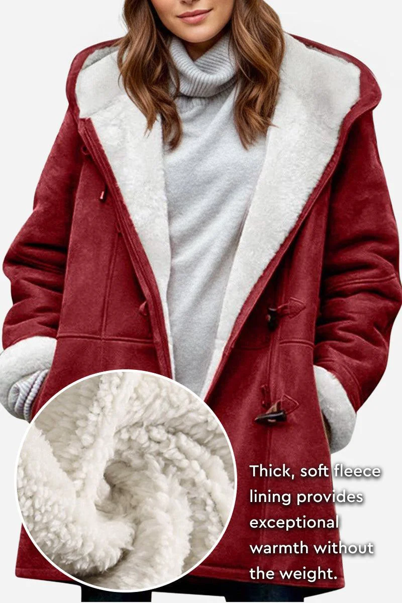 Warm Toggle Button Hooded Coat - Image 4