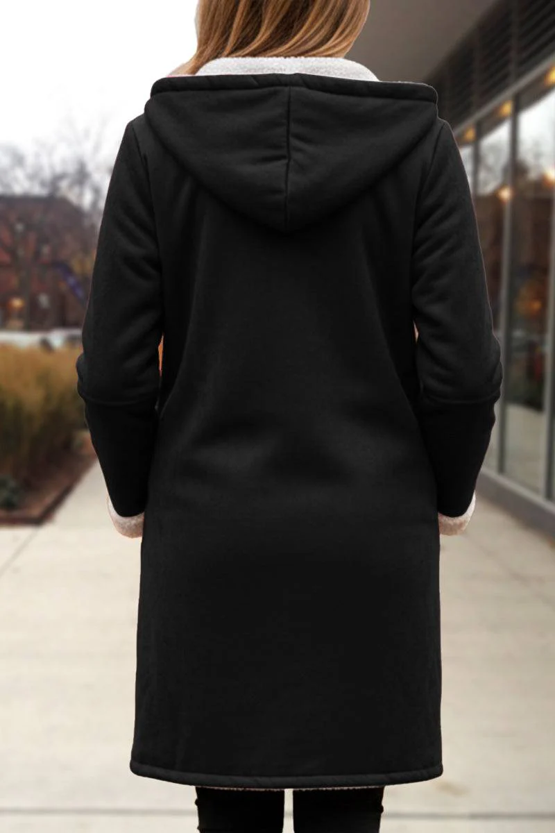 Warm Toggle Button Hooded Coat - Image 7