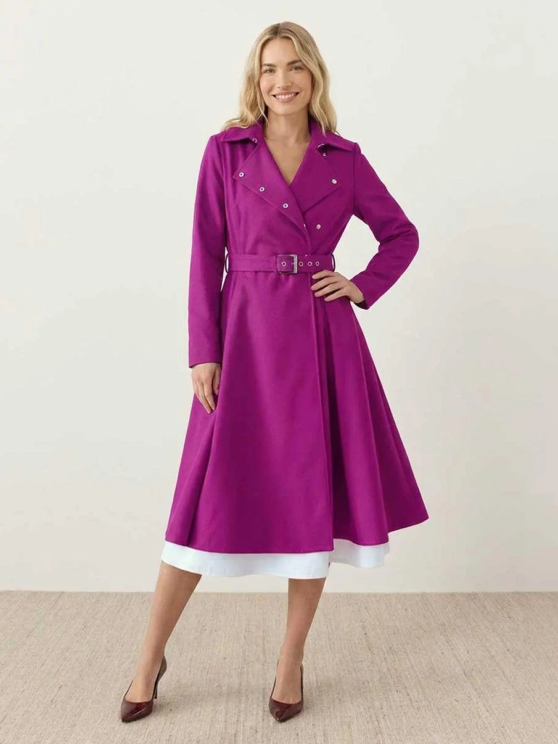Water-Repellent Rain & Shine A-Line Hooded Raincoat