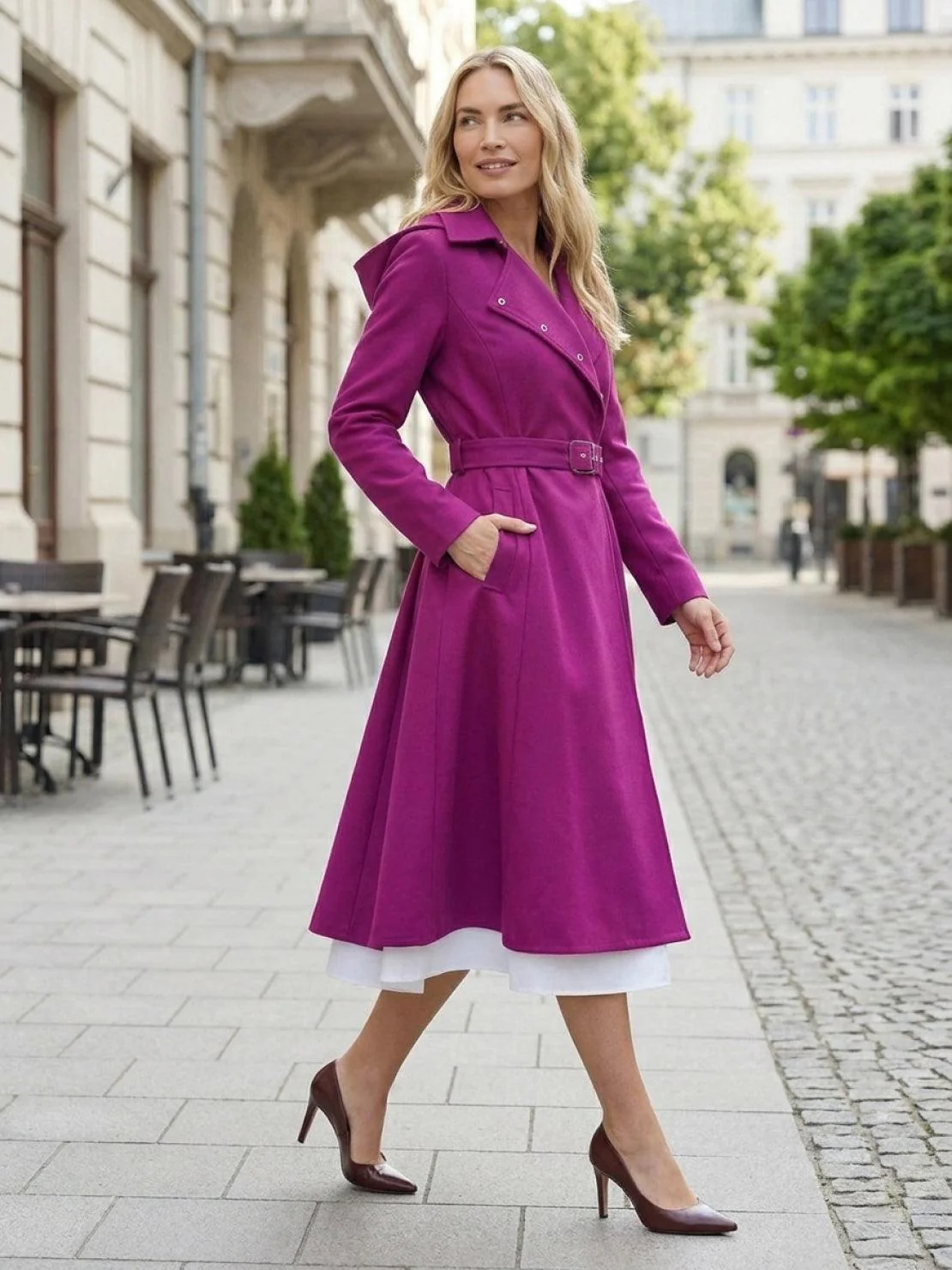 Water-Repellent Rain & Shine A-Line Hooded Raincoat - Image 2