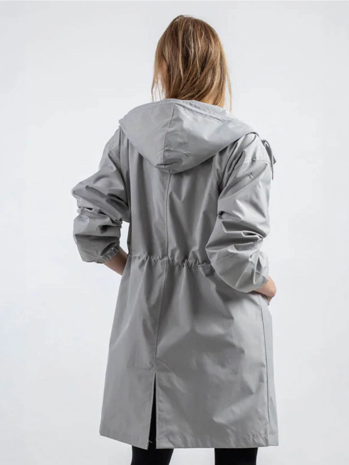Water Resistant Oversized Hooded Windbreaker Rain Jacket - Image 3
