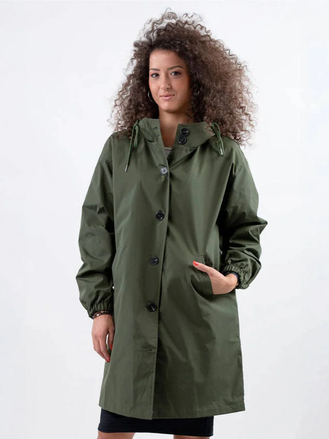 Water Resistant Oversized Hooded Windbreaker Rain Jacket - Image 52