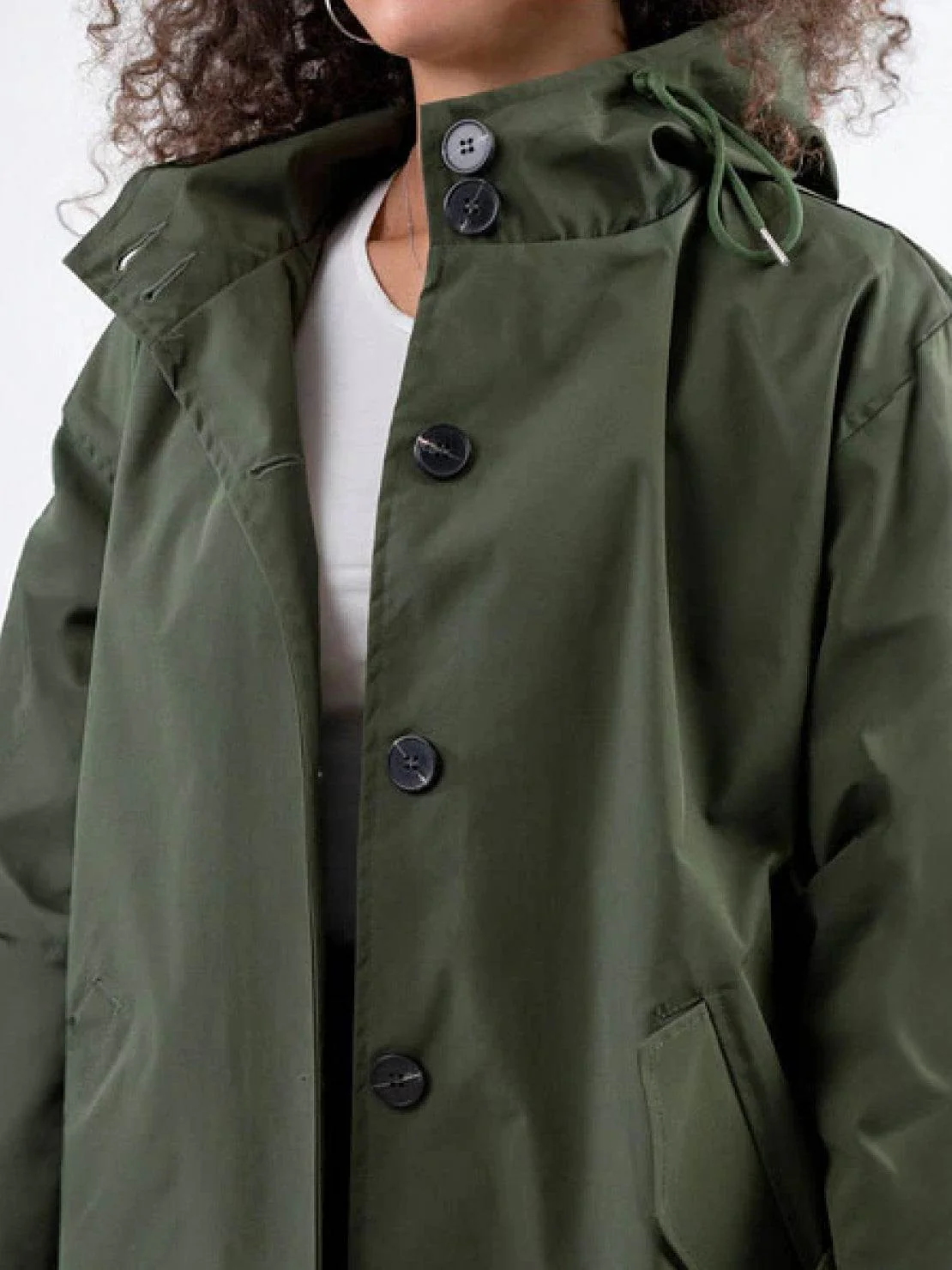 Water Resistant Oversized Hooded Windbreaker Rain Jacket - Image 54