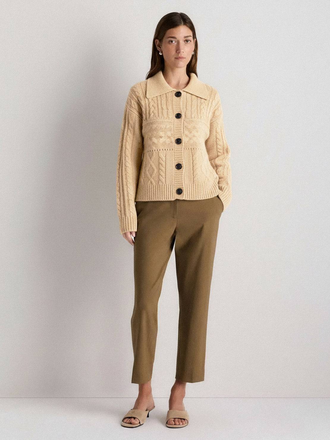 Wool-Blend Button-Front Cardigan - Image 11