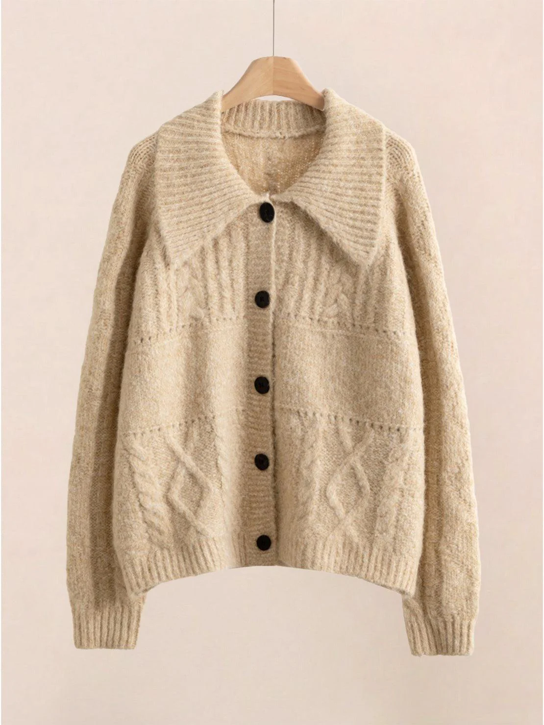 Wool-Blend Button-Front Cardigan - Image 13