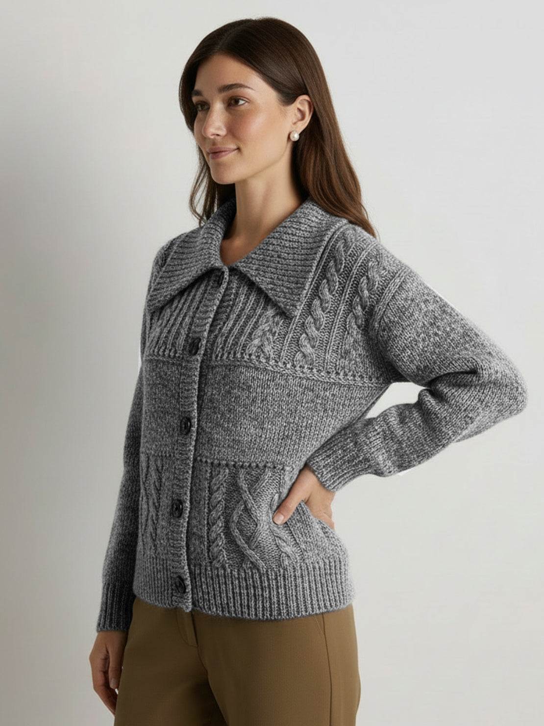 Wool-Blend Button-Front Cardigan - Image 16