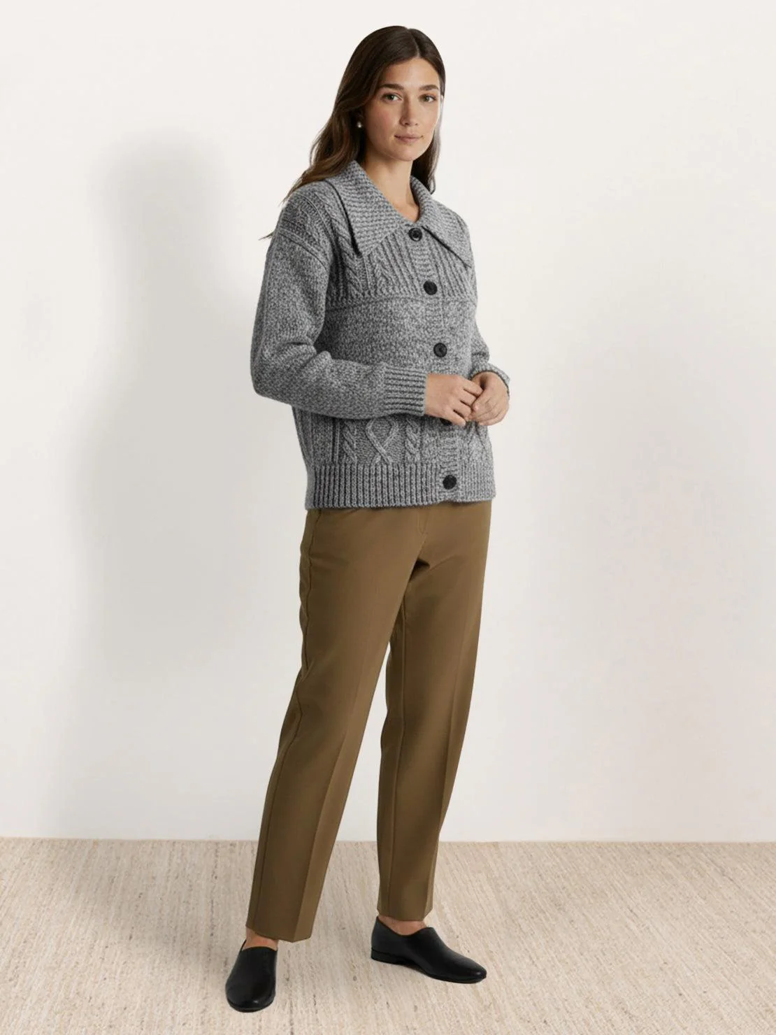 Wool-Blend Button-Front Cardigan - Image 18