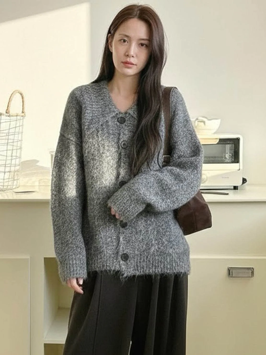 Wool-Blend Button-Front Cardigan - Image 21