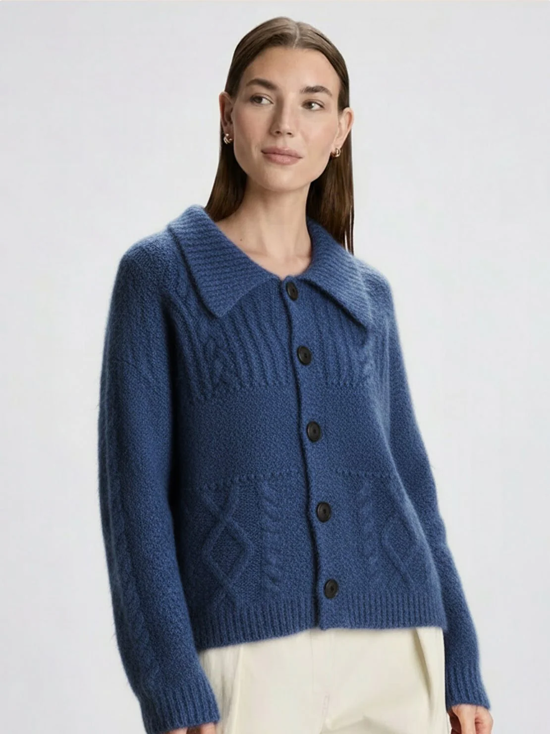 Wool-Blend Button-Front Cardigan - Image 22