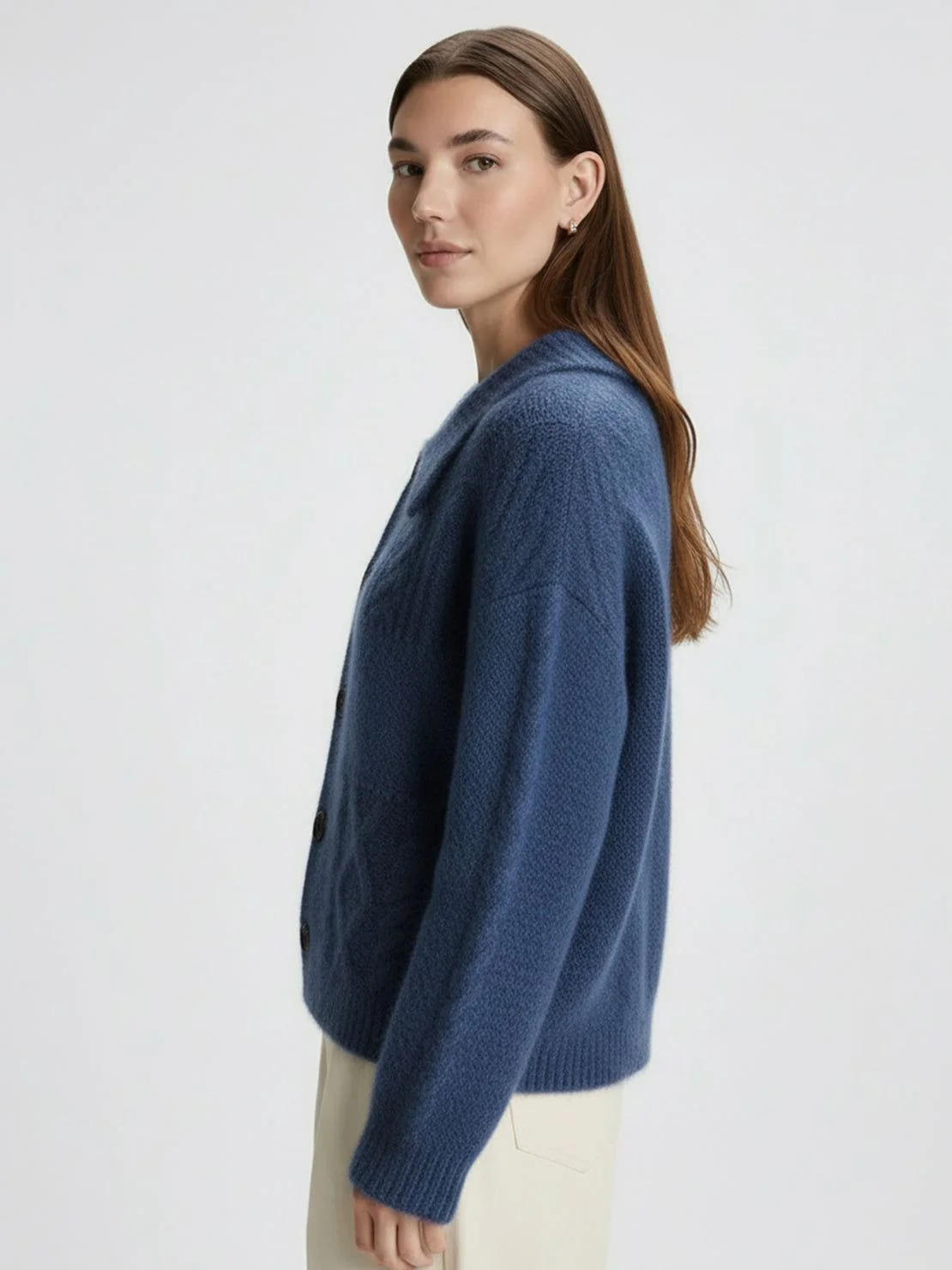 Wool-Blend Button-Front Cardigan - Image 23