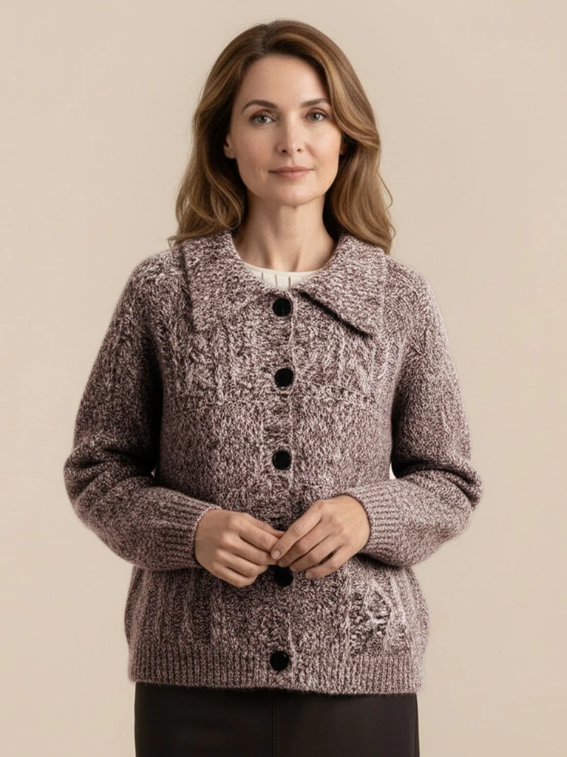 Wool-Blend Button-Front Cardigan - Image 29
