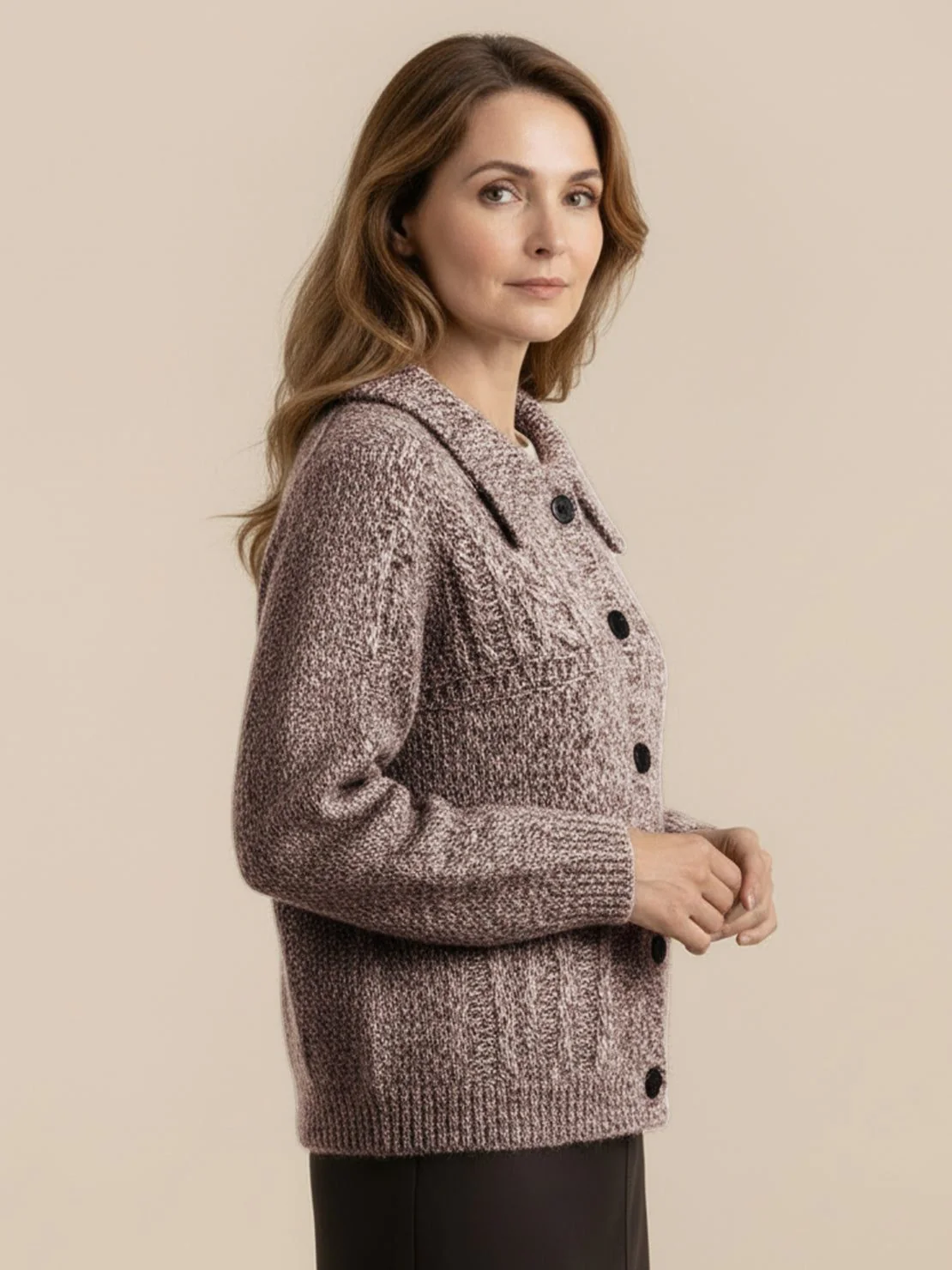 Wool-Blend Button-Front Cardigan - Image 30