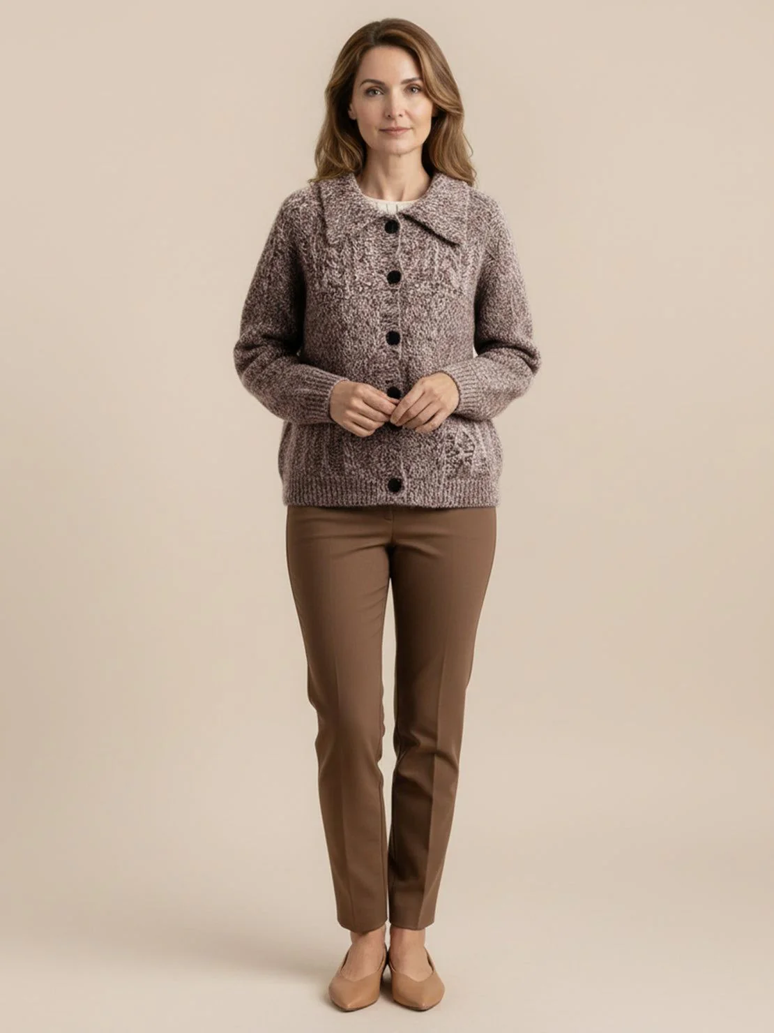 Wool-Blend Button-Front Cardigan - Image 32