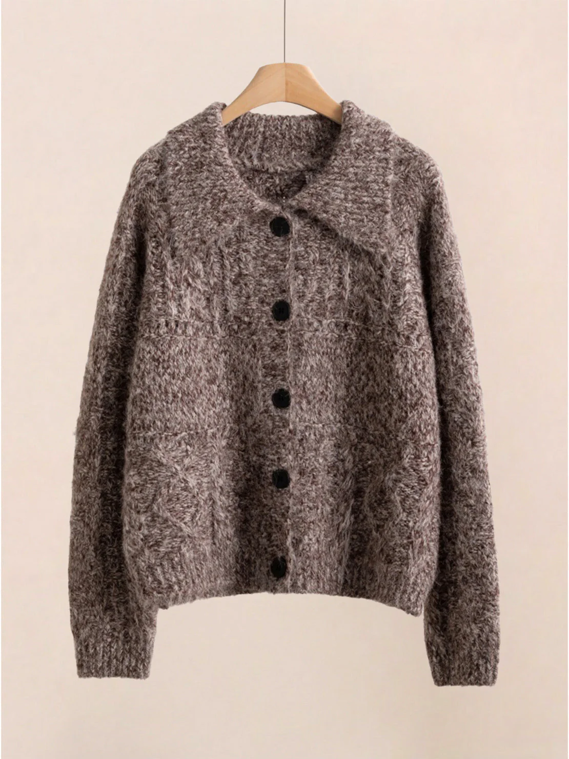 Wool-Blend Button-Front Cardigan - Image 34