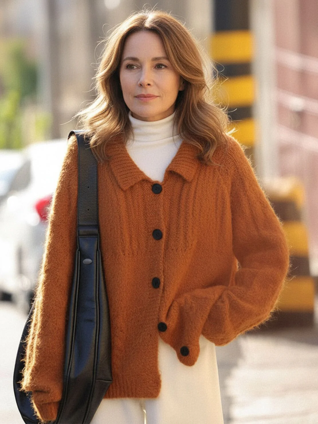 Wool-Blend Button-Front Cardigan - Image 5