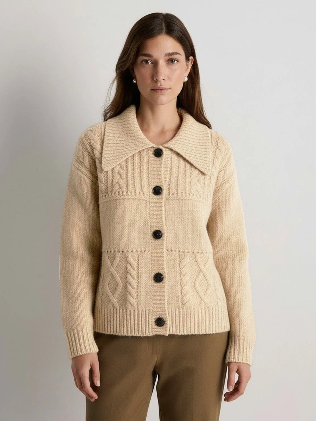 Wool-Blend Button-Front Cardigan - Image 8