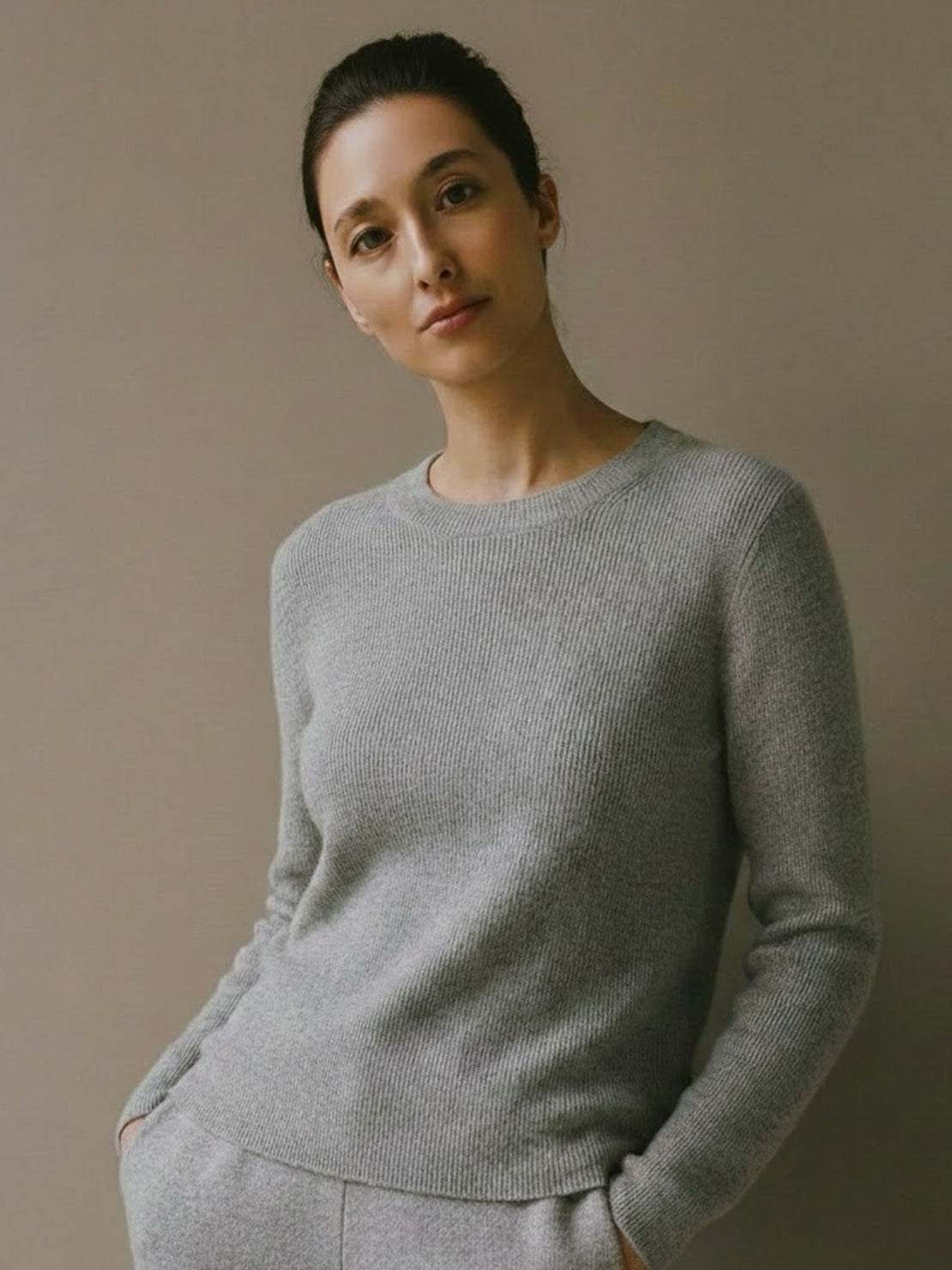 Wool-Cashmere Round Neck Pullover - Image 19