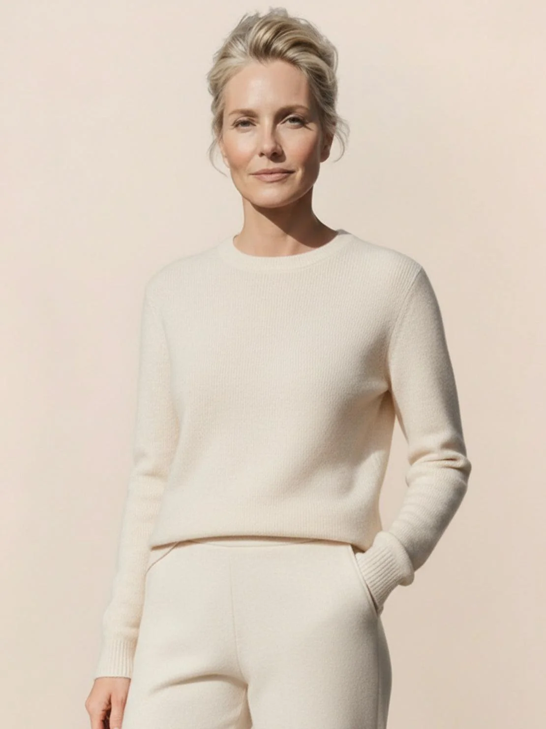 Wool-Cashmere Round Neck Pullover - Image 25
