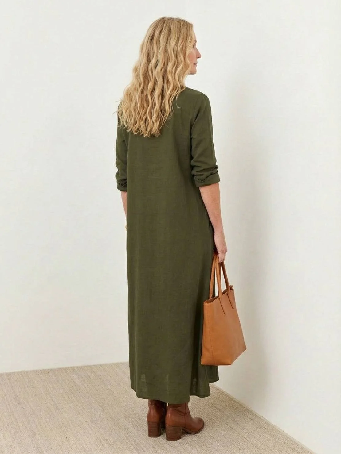 Wrinkle-Free Button-Down Dress - Image 9