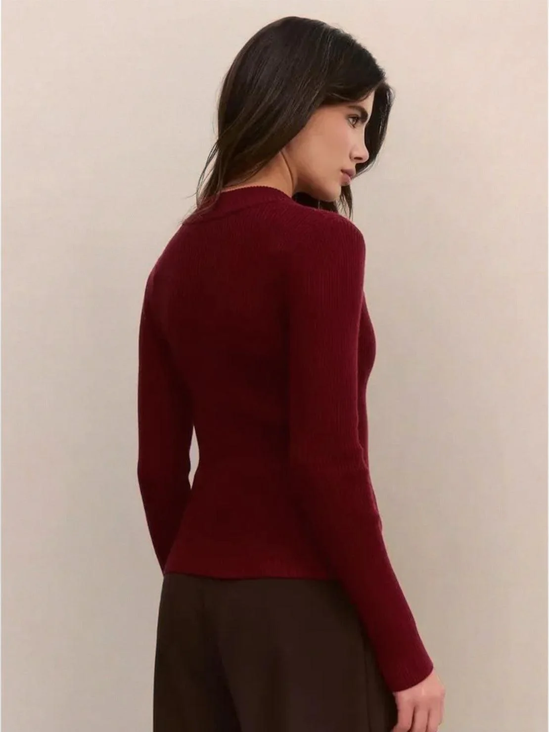 Zip-Up Knit Cardigan Jacket - Image 17