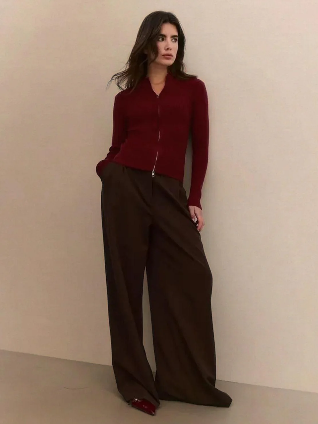 Zip-Up Knit Cardigan Jacket - Image 18
